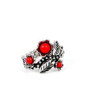 Paparazzi Wonderland Wildflower Red Ring P4SE-RDXX-174XX